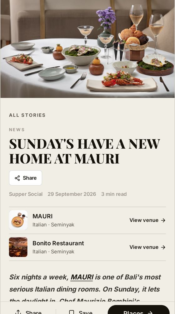 Supper Social editorial