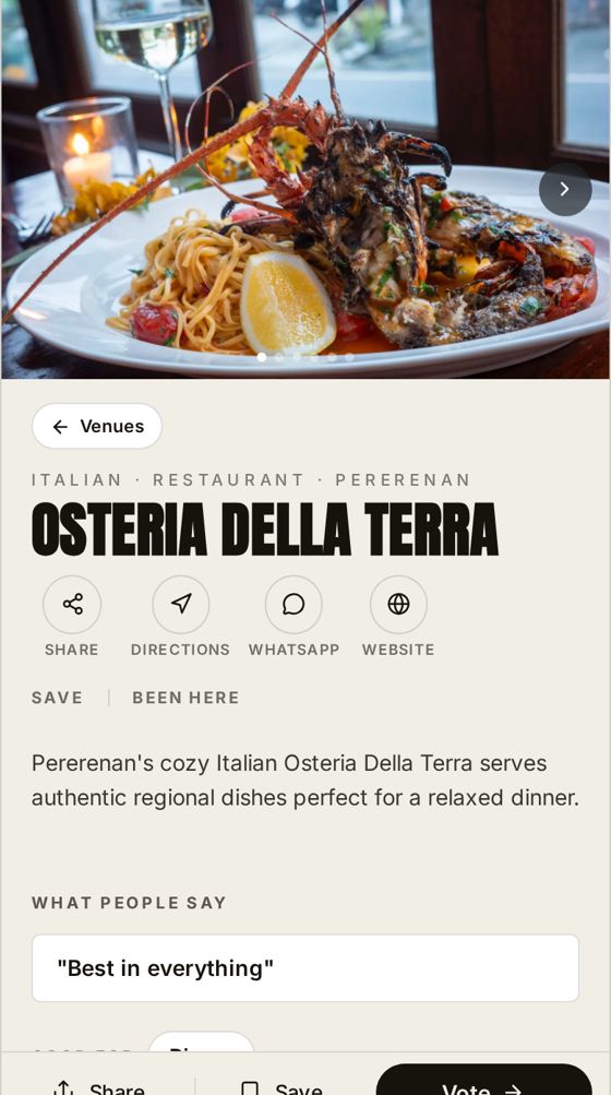 Supper Social venue pages